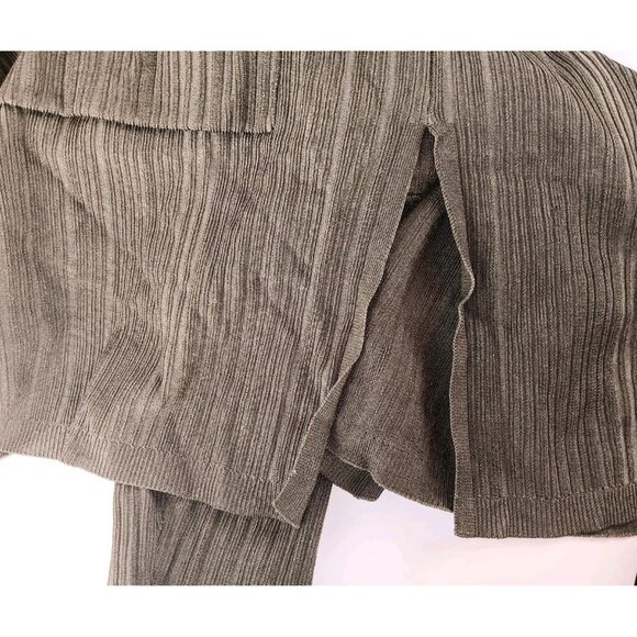 Chico's Cardigan Sweater Olive Green Ribbed Long Sleeve Button Up - Size L - Picture 9 of 11